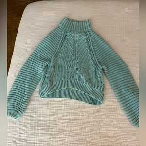 Free People Cropped High Neck Sweater - Size XS